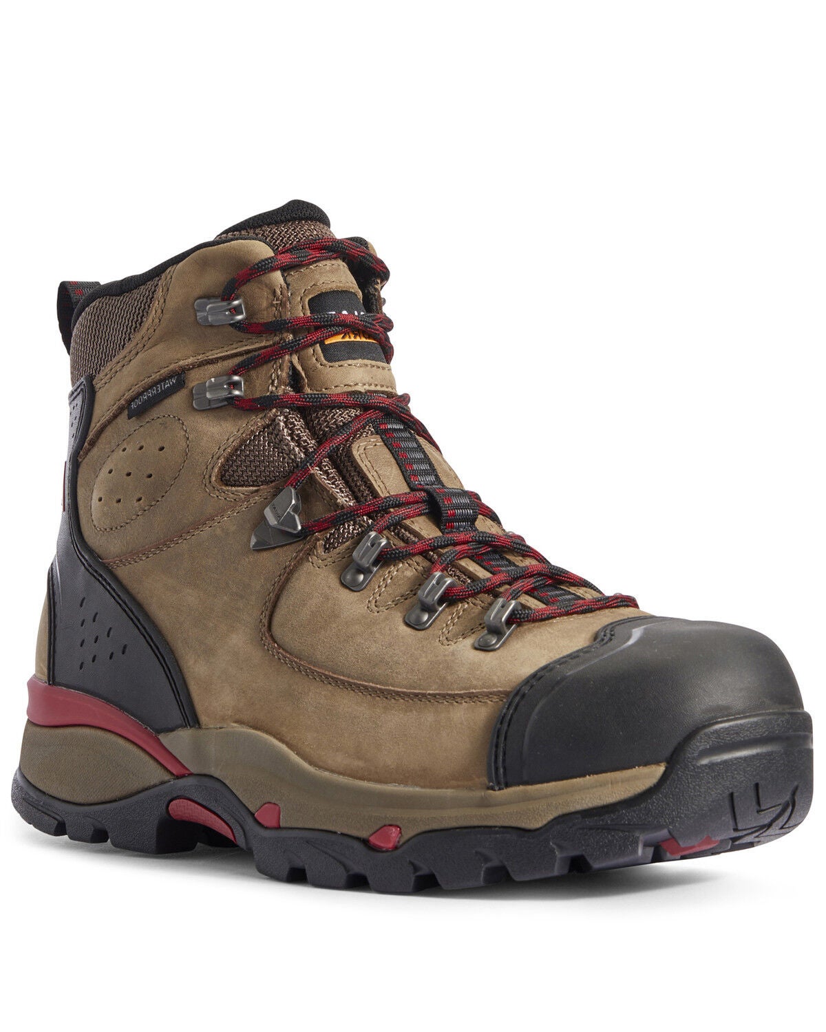 Ariat Men's Endeavor Waterproof Work Boots - Soft Toe, Brown, hi-res