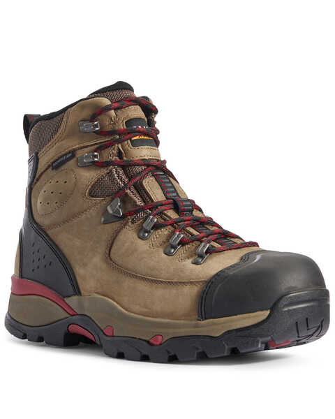 Image #1 - Ariat Men's Endeavor Waterproof Work Boots - Soft Toe, Brown, hi-res