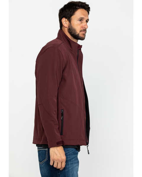 Wrangler Men's Trail Fleece Lined Zip Front Jacket , Burgundy, hi-res