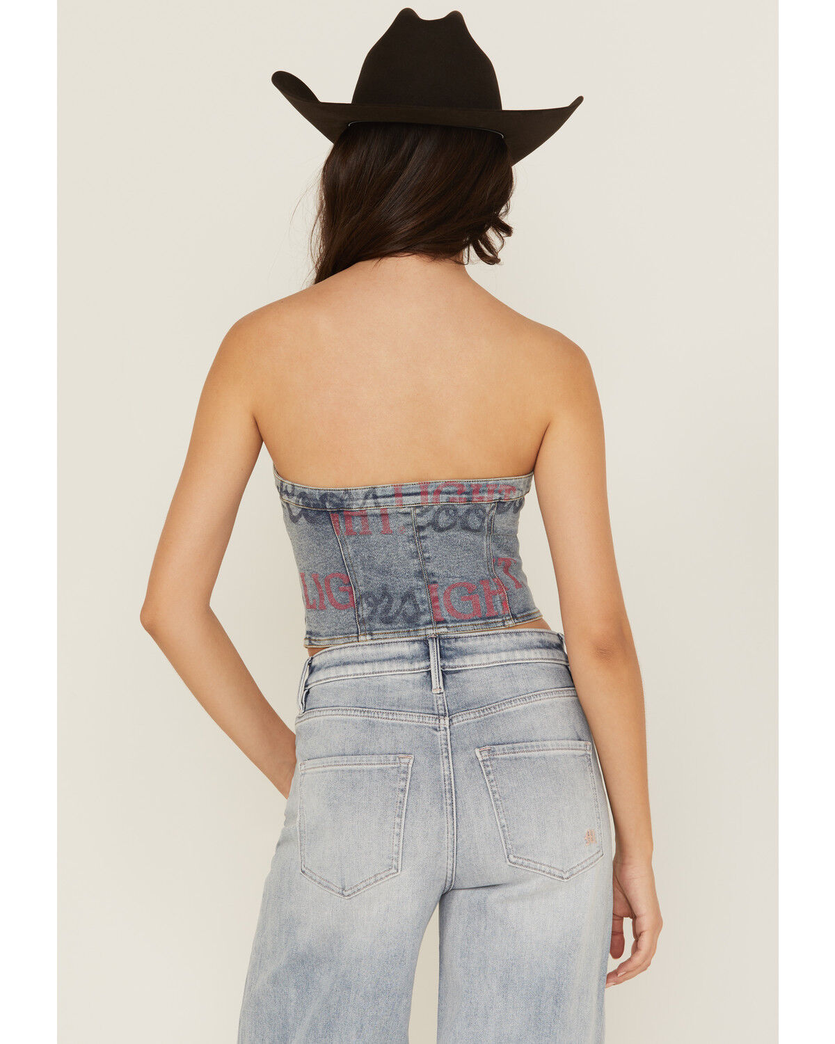 Image #4 - The Laundry Room Women's Boot Barn Exclusive Coors Light Denim Bustier, Blue, hi-res
