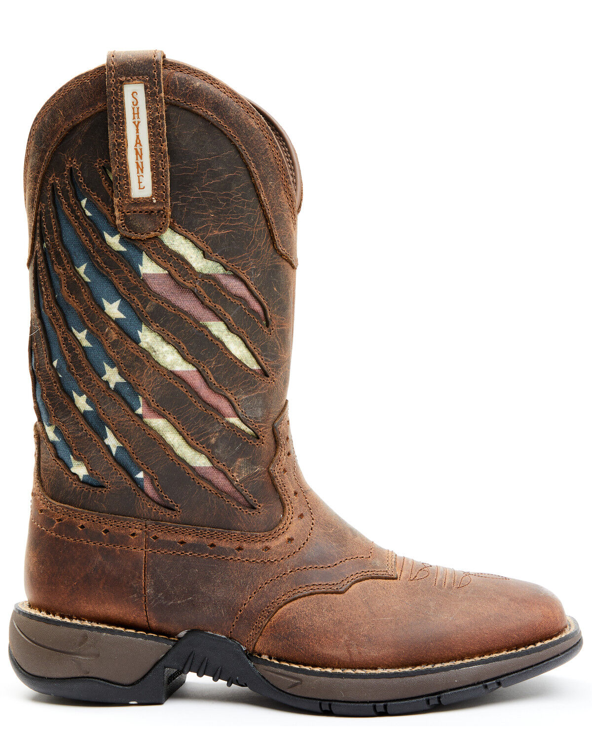 square toe american flag boots