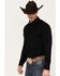 Image #2 - Cody James Men's Wooly Mammoth Solid Long Sleeve Snap Western Shirt, Black, hi-res