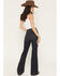Image #3 - Shyanne Women's Nova Dark Wash High Rise Joni Trouser Super Stretch Denim Jeans, Dark Wash, hi-res