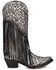 Image #2 - Corral Women's Glitter Fringe Western Boots - Snip Toe, Black/white, hi-res
