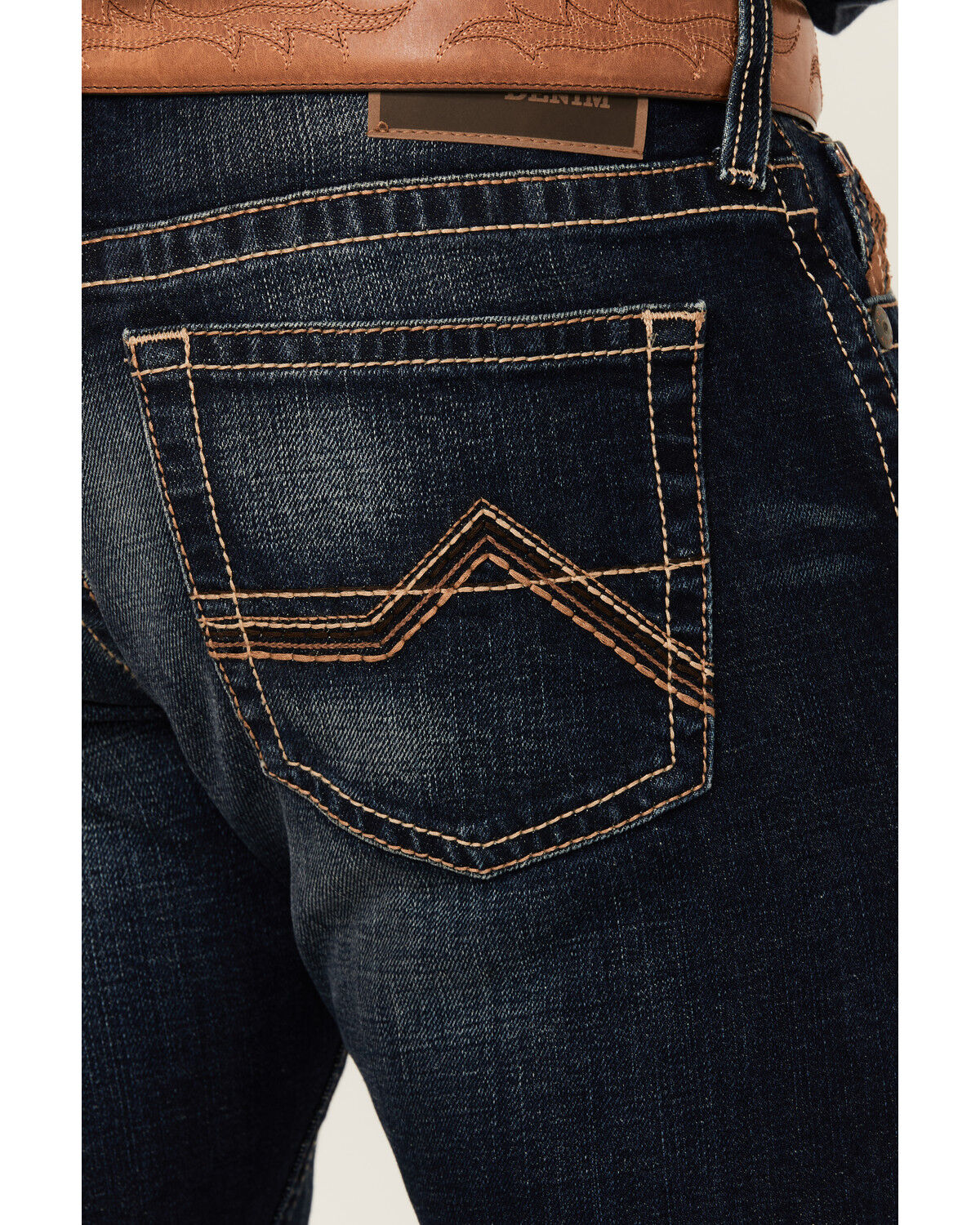 Image #4 - Ariat Men's M8 Dark Wash Modern Slim Stretch Denim Jeans, Dark Wash, hi-res