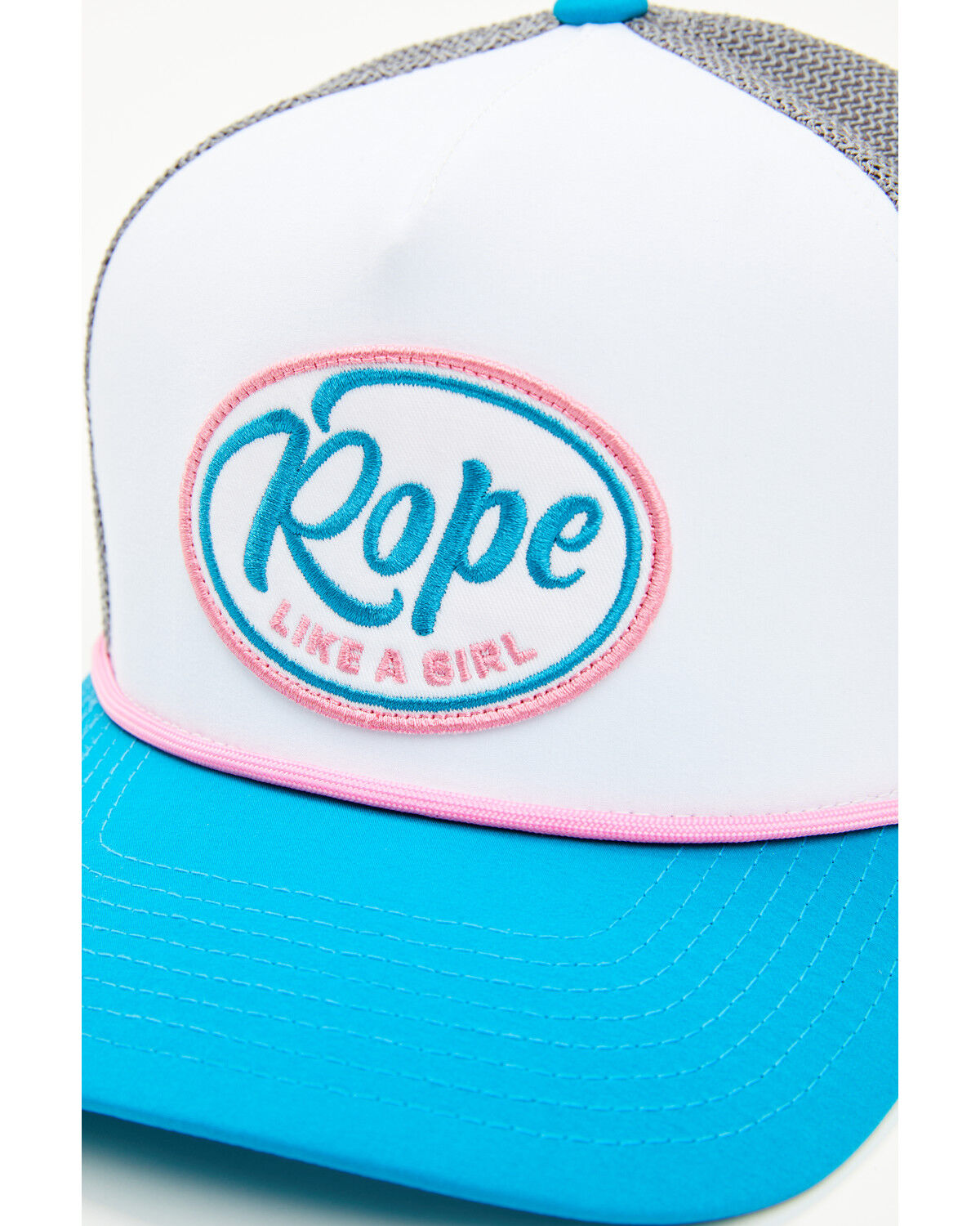 Image #2 - Hooey Women's Rope Like A Girl Trucker Cap, White, hi-res