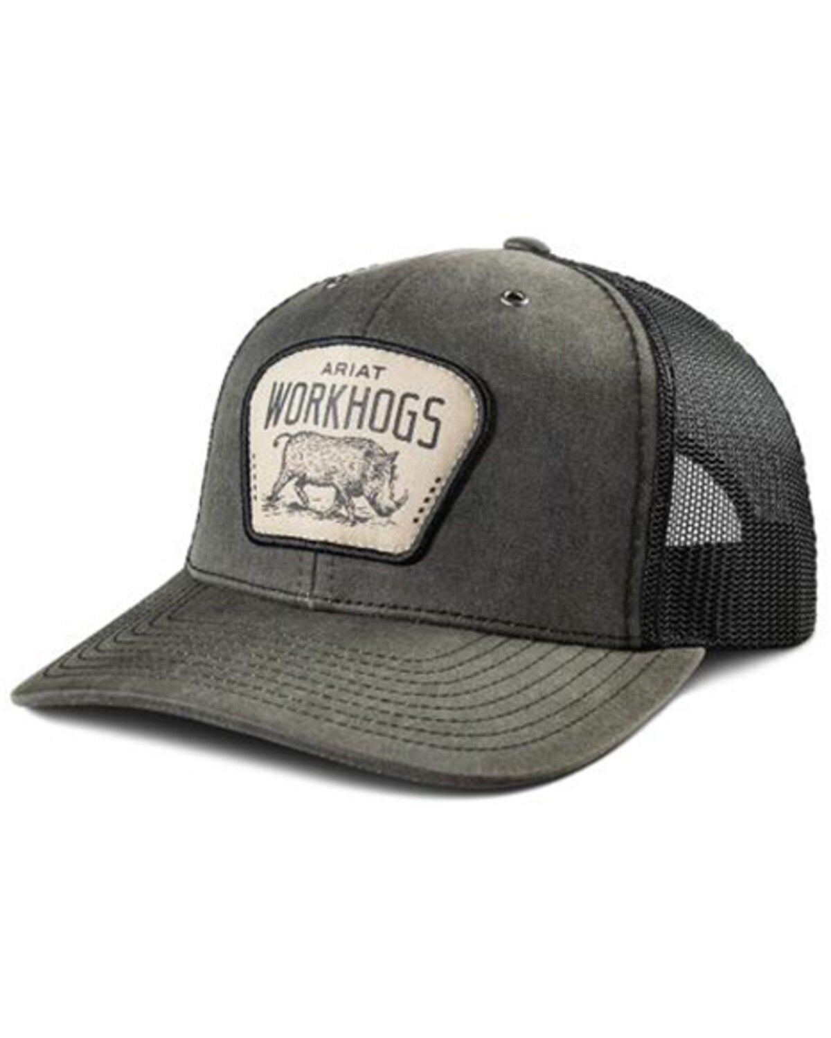 Ariat Men's Workhogs Patch Ball Cap, Grey, hi-res
