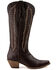 Image #2 - Dan Post Women's Mahan Feather Embroidery Western Boots - Snip Toe, Brown, hi-res