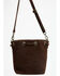 Image #4 - Shyanne Women's Palmer Tooled Leather Crossbody Bucket Bag, Brown, hi-res