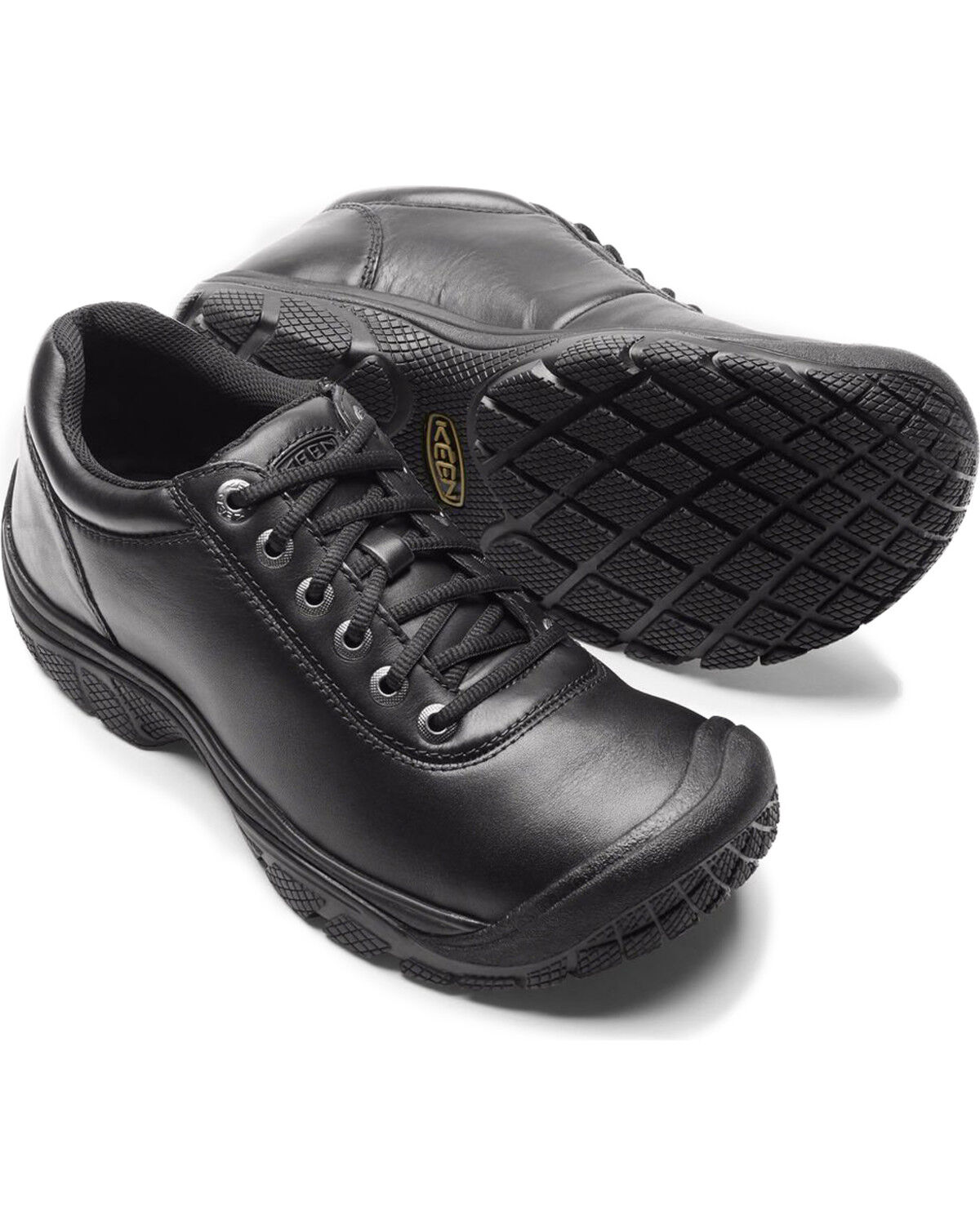 Image #1 - Keen Men's PTC Waterproof Work Oxford Shoes, Black, hi-res