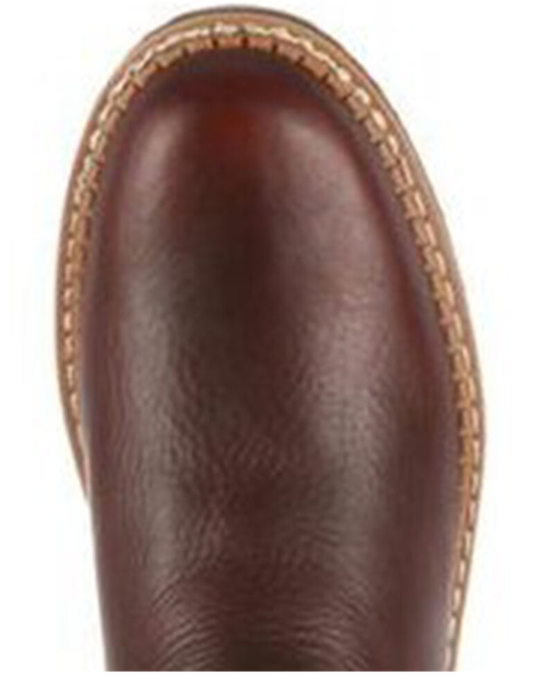 Georgia Boot Romeo Waterproof Slip-On Work Shoes - Round Toe, Brown, hi-res