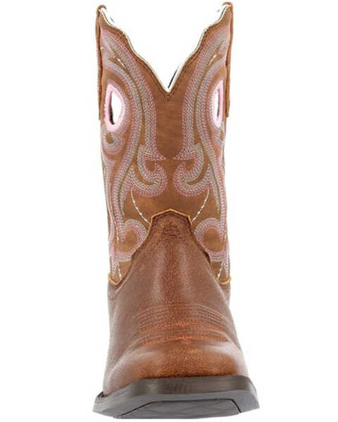 Image #4 - Durango Women's Westward Rosewood Western Boots - Square Toe, Red, hi-res