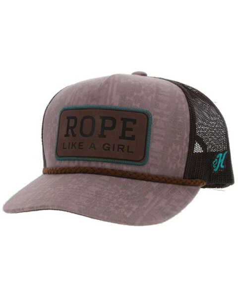 Hooey Women's Rope Like a Girl Trucker Cap , Pink, hi-res