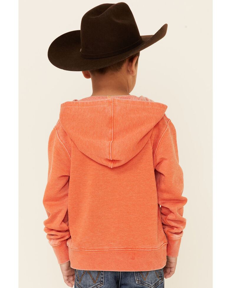 Cowboy Hardware Boys' Orange There's Tough Graphic Hooded Sweatshirt , Orange, hi-res