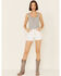Image #1 - Ariat Women's Rita Boyfriend Shorts, White, hi-res
