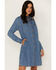 Image #2 - Wrangler Women's Denim Long Sleeve Western Dress, Blue, hi-res