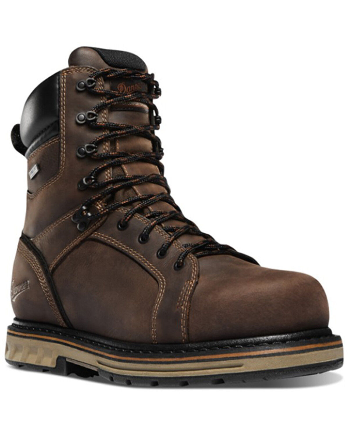 Image #1 - Danner Men's Steel Yard Lacer Work Boots - Steel Toe, Brown, hi-res