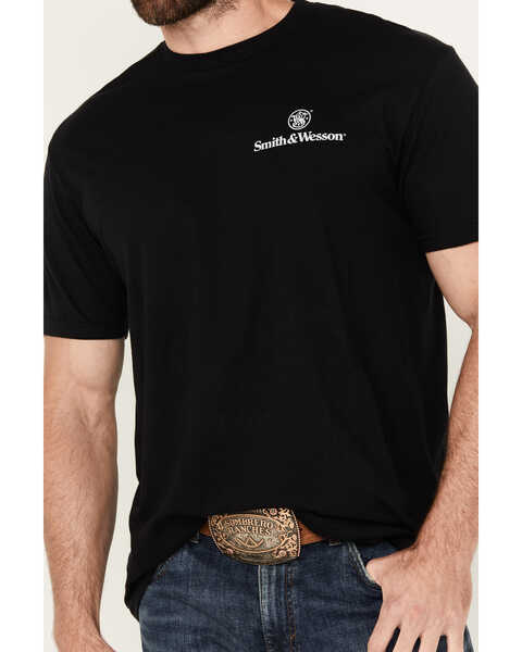 Image #3 - Smith & Wesson Men's USA Flag Label Short Sleeve Graphic T-Shirt, Black, hi-res