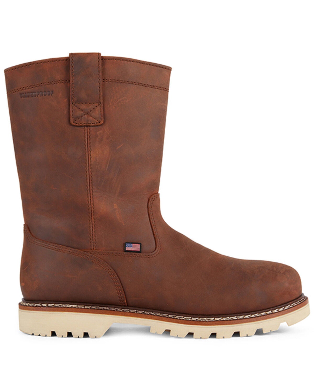 Image #2 - US Boot Men's 10" Condor Wellington Waterproof Work Boots - Composite Toe, Brown, hi-res