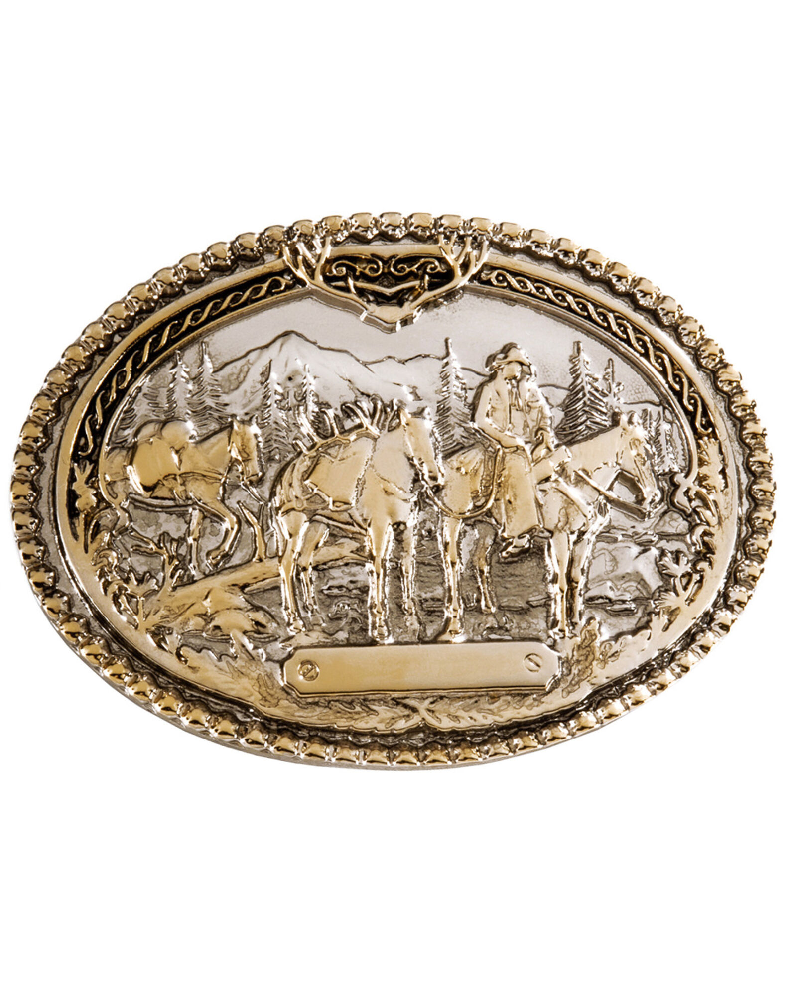 Montana Silversmiths Men s Horse Pack Rider Belt Buckle