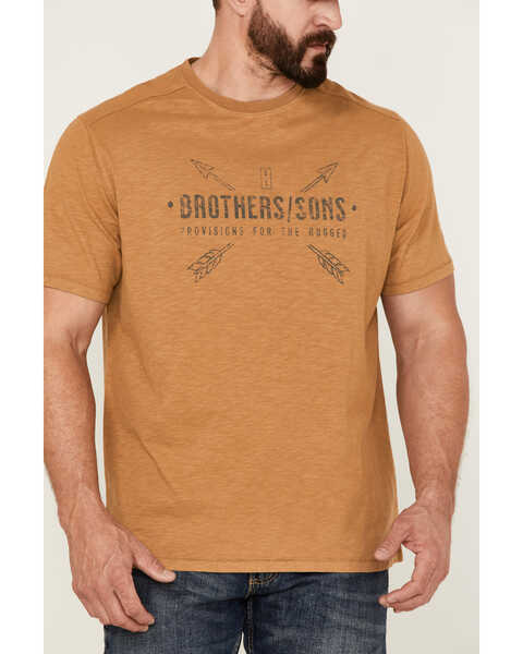 Image #3 - Brothers and Sons Men's Provisions Weathered Slub Graphic Short Sleeve T-Shirt , Sand, hi-res