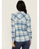 Image #4 - Idyllwind Women's Viola Plaid Print Long Sleeve Pearl Snap Western Shirt, Indigo, hi-res