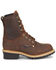 Image #2 - Carolina Men's Waterproof Logger Boots - Steel Toe, Brown, hi-res