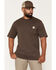 Image #1 - Carhartt Men's Iconic Short Sleeve Pocket Work Shirt, Brown, hi-res