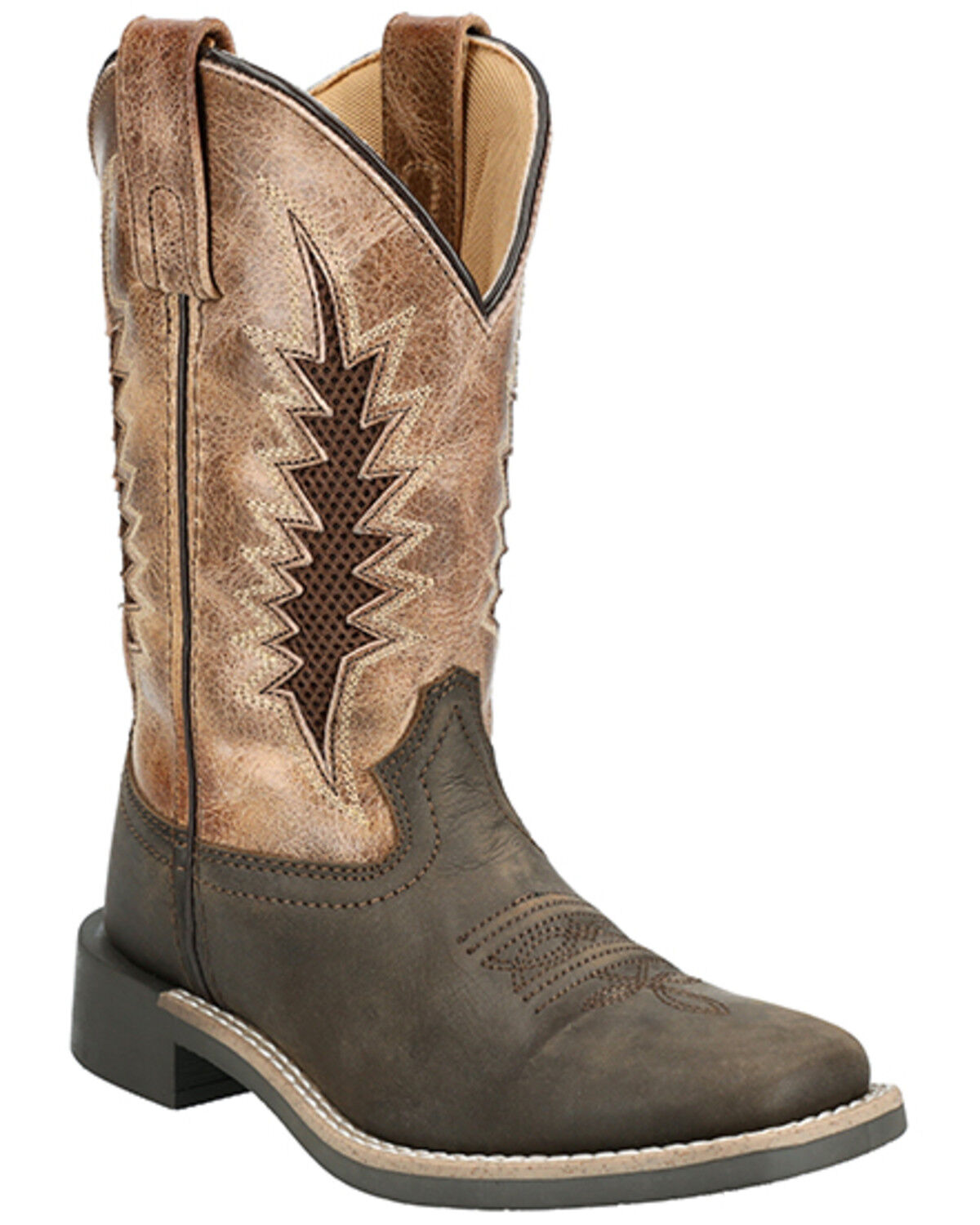 Image #1 - Smoky Mountain Boys' Desperado Western Boots - Broad, Dark Brown, hi-res