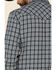 Image #5 - Cody James Men's Ash Small Plaid Long Sleeve Western Flannel Shirt, Navy, hi-res