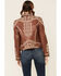Double D Ranch Women's Brown Bandidas Leather Jacket , Brown, hi-res
