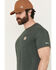 Image #2 - Carhartt Men's Force Relaxed Midweight Logo Pocket Short Sleeve Work T-Shirt, Forest Green, hi-res