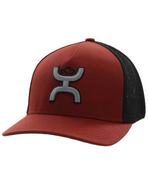 Image #1 - Hooey Men's Coach Logo Embroidered Trucker Cap, Rust Copper, hi-res
