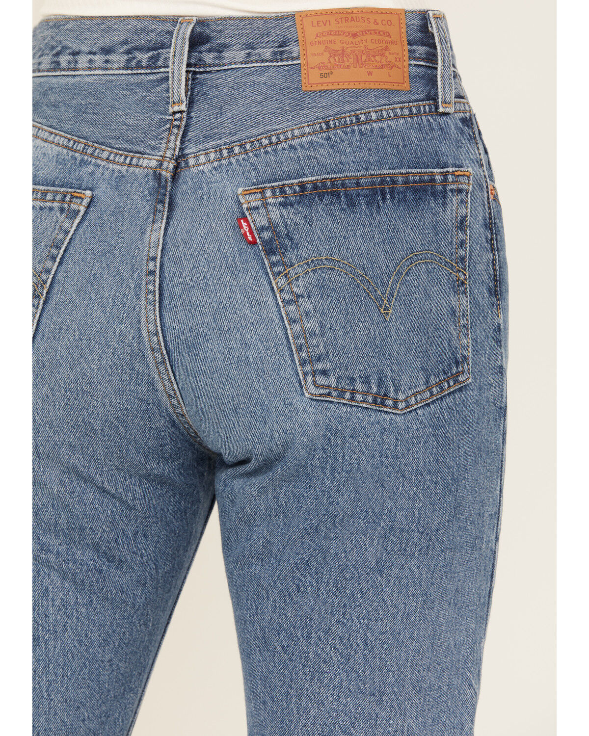 Image #4 - Levi's Premium Women's Medium Wash Must Be Mine 501 Cropped Jeans, Medium Wash, hi-res