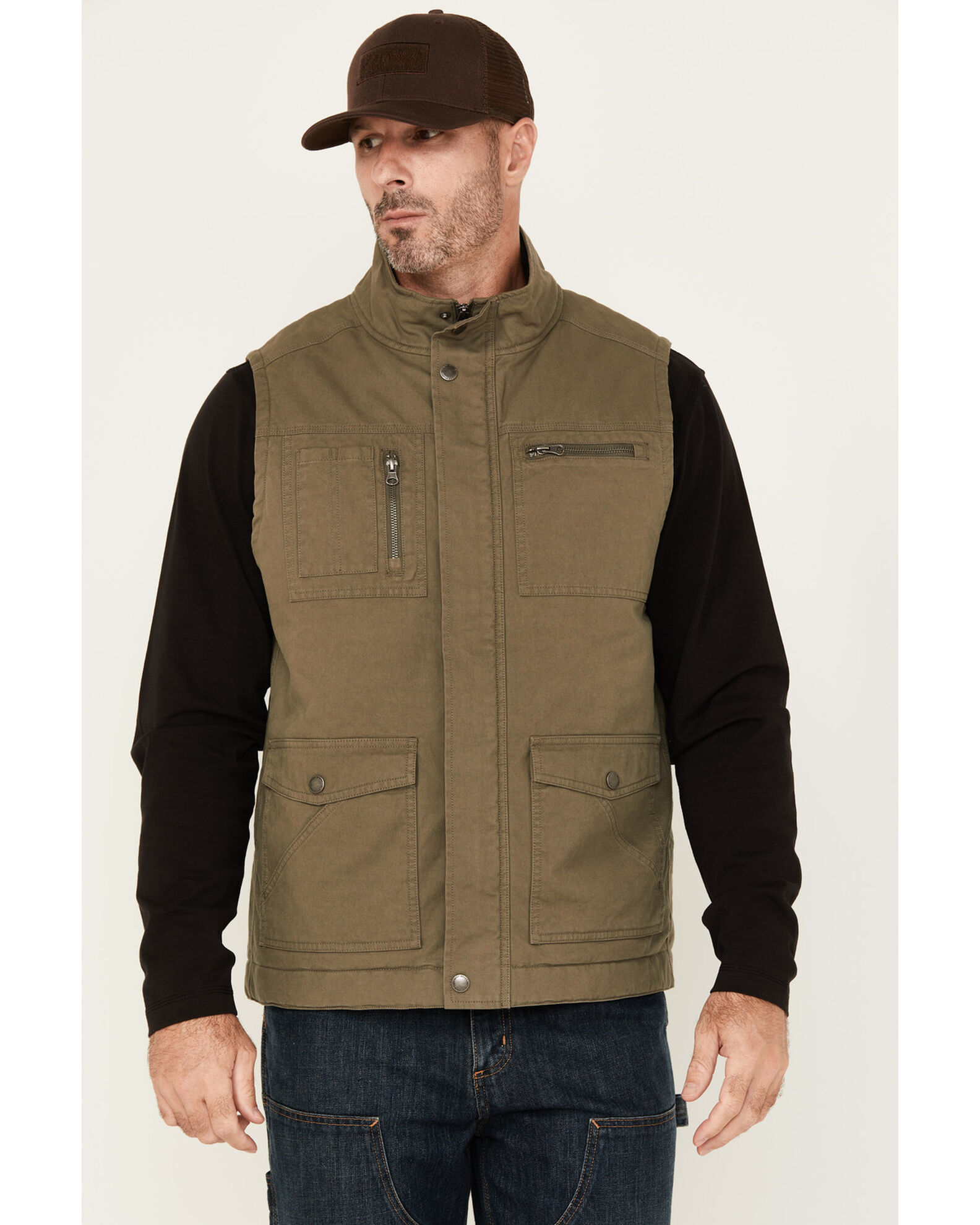 Lucky Brand Workwear Men s Slub Canvas Insulated Vest Country Outfitter