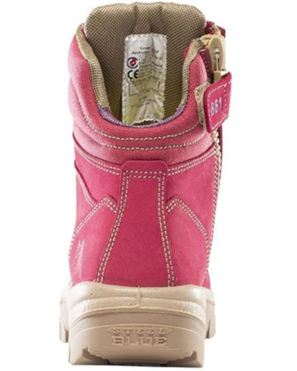 Image #5 - Steel Blue Women's Southern Cross Zip Work Boots - Steel Toe, Pink, hi-res