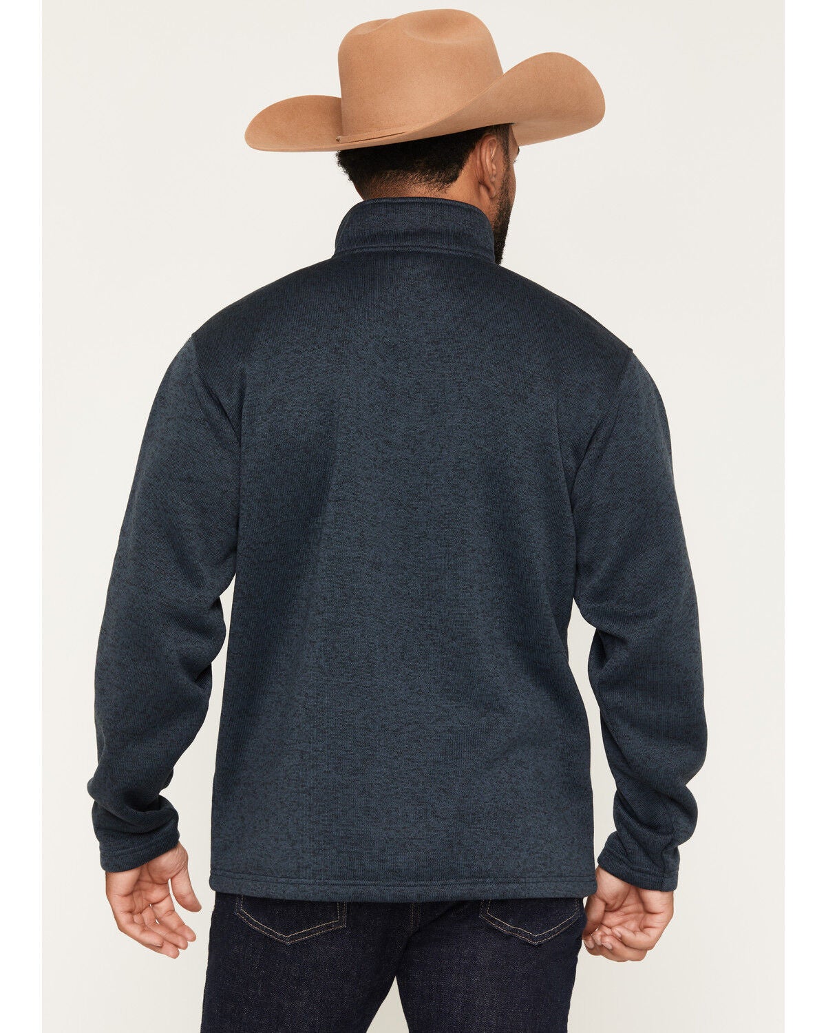 Image #4 - Ariat Men's Caldwell 1/4 Button-Down Pullover, Blue, hi-res