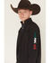 Image #2 - RANK 45® Boys' Mexico Flag Seal Softshell Jacket, Black, hi-res