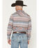Image #4 - Cody James Men's Mountain Ranger Southwestern Striped Long Sleeve Snap Western Shirt, Burgundy, hi-res
