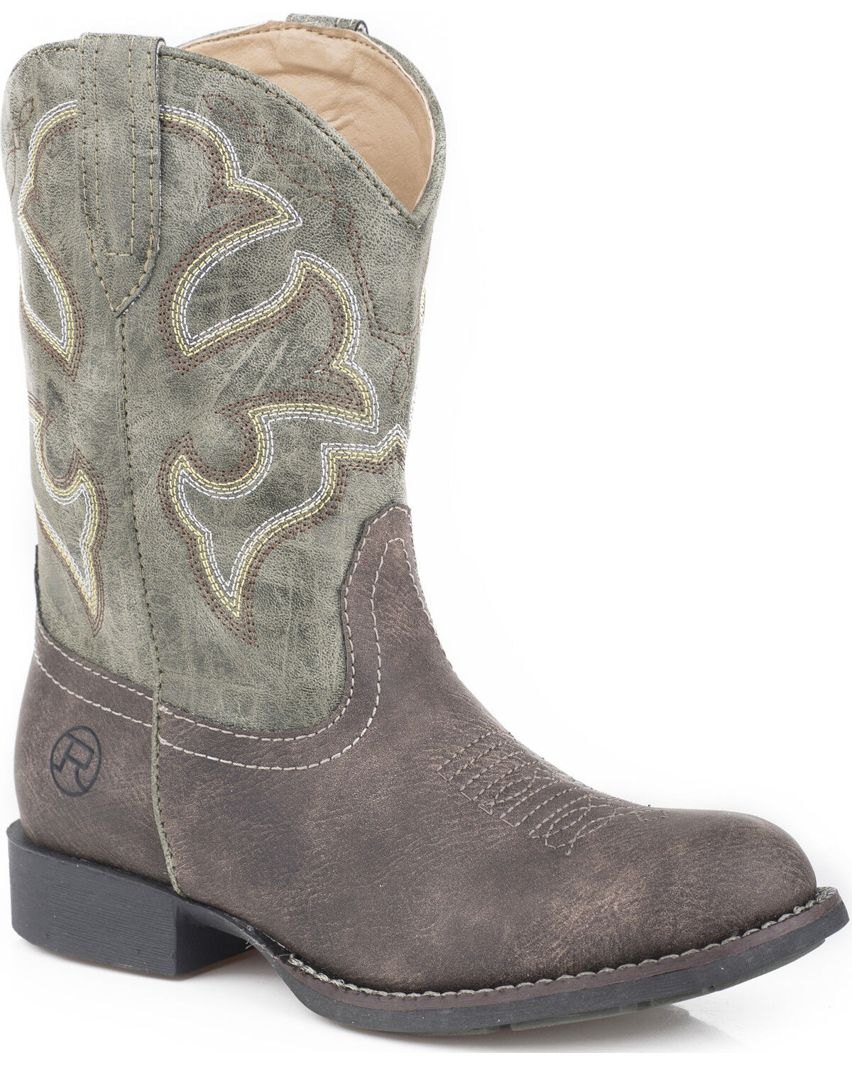 Image #1 - Roper Boys' Classic Western Boots - Round Toe, Brown, hi-res