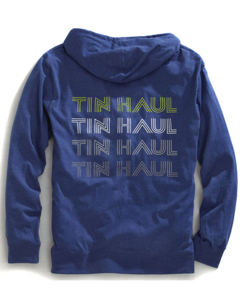 Tin Haul Men's Retro Screen Print Zip-Up Hoodie, Blue, hi-res