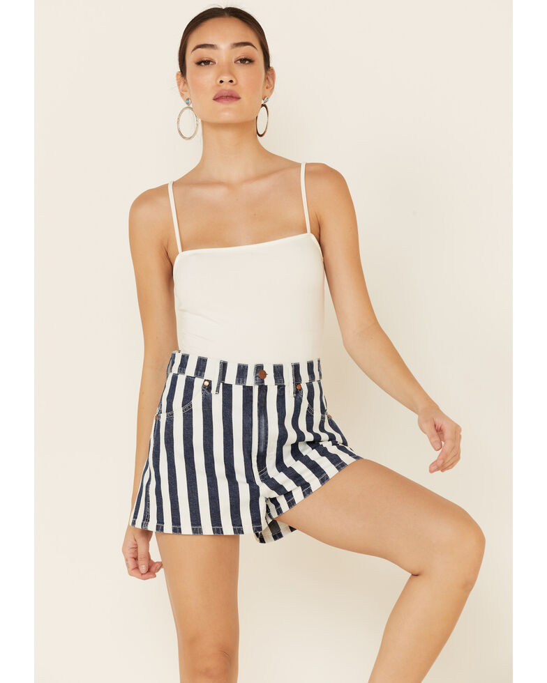 Wrangler Women's Striped Shorts, Multi, hi-res