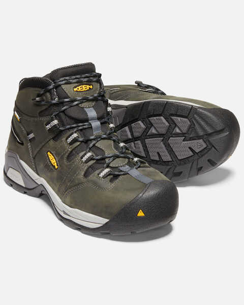 Keen Men's Detroit XT Waterproof Work Boots - Steel Toe, Black, hi-res