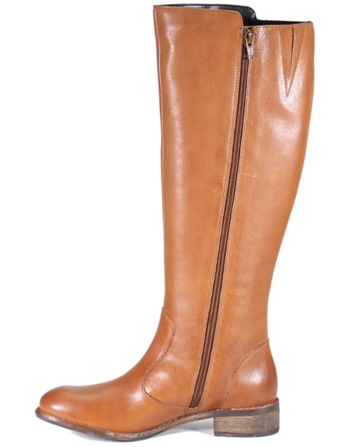 Image #3 - Diba True Women's Ram Sey Leather Knee High Boots - Round Toe, Cognac, hi-res