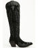 Image #2 - Dingo Women's Drama Queen Overlay Tall Western Boots - Round Toe, Black, hi-res