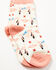 RANK 45 Girls' Southwestern Longhorn Print Crew Socks, Multi, hi-res