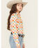 Image #2 - Roper Girls' Western Checkered Long Sleeve Pearl Snap Western Shirt, Multi, hi-res