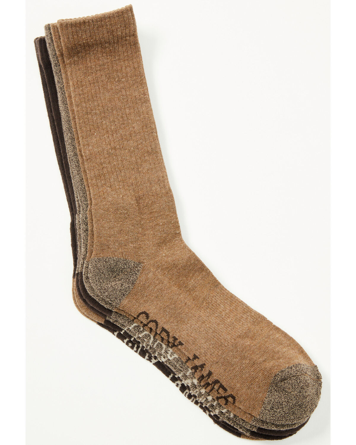 Image #2 - Cody James Men's Basic Over The Calf Socks - 3 Pack, Brown, hi-res