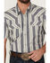 Image #3 - Cody James Men's Roman Striped Short Sleeve Snap Western Shirt - Tall, Blue, hi-res