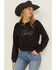 Image #1 - White Crow Women's Cool It Cowboy Graphic Sweatshirt, Black, hi-res